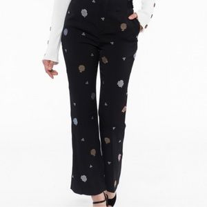 CHLOE'
Floral embroidered cady trousers Size40